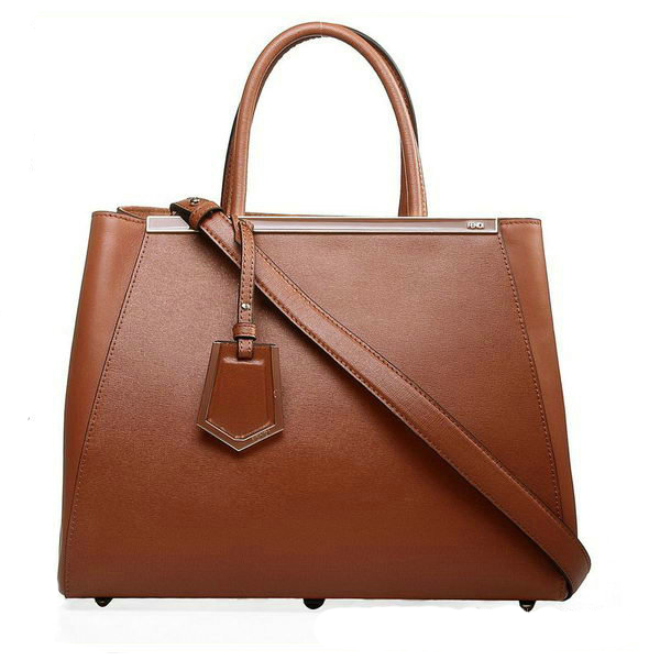 F2552M Fendi 2Jours cuoio originale Borsa F2552M Brown